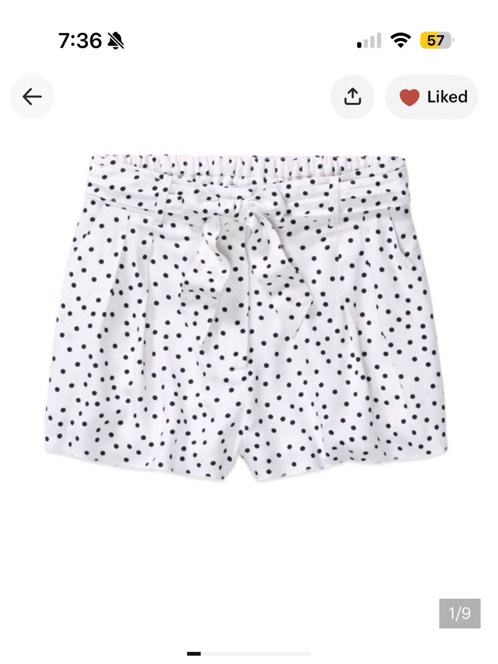 Aritzia | NWT Talula Nezu Shorts Polka Dot Black White Size 4